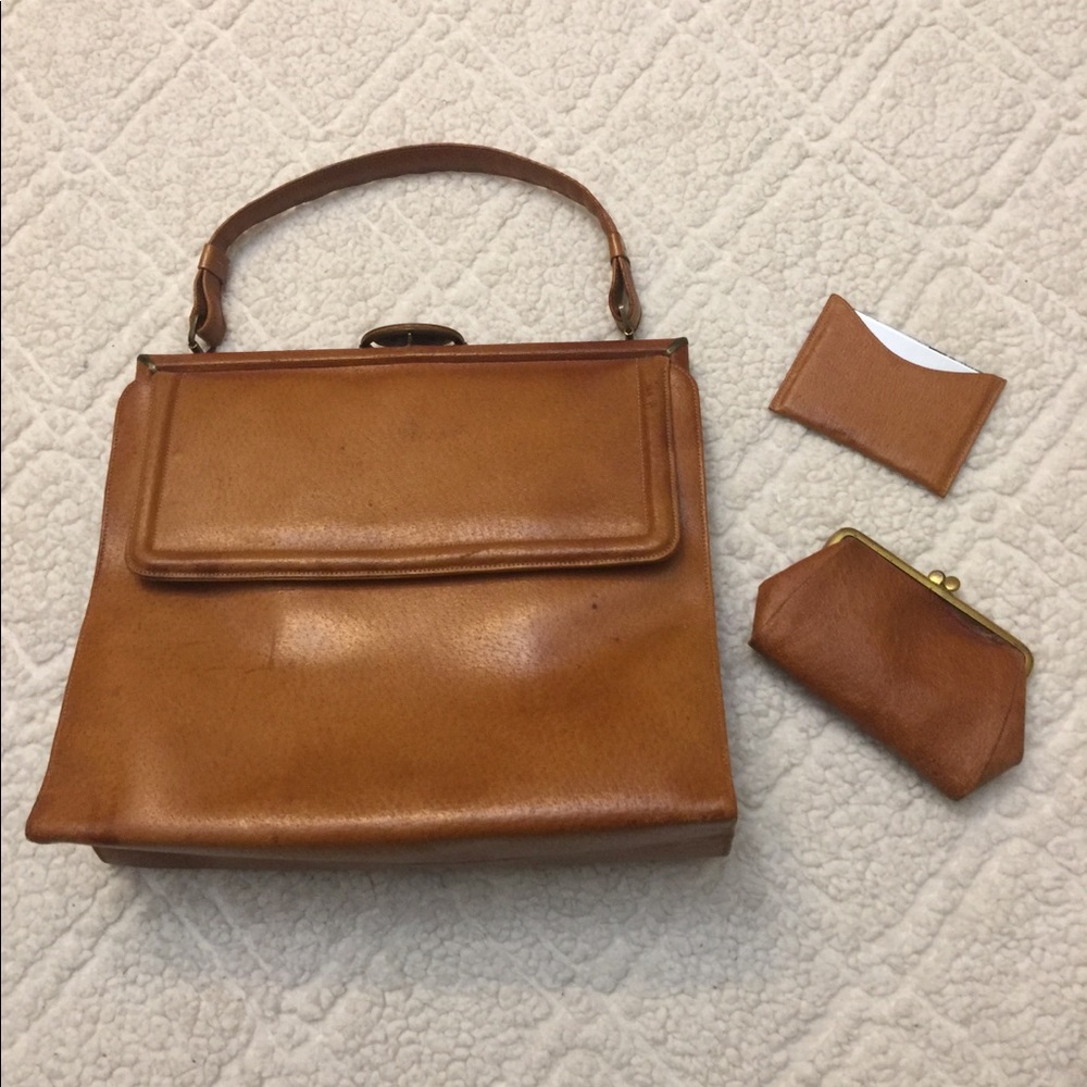 Rare, Vintage Lesco Leather Purse Set